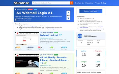A1 Webmail Login A1 - Logins-DB