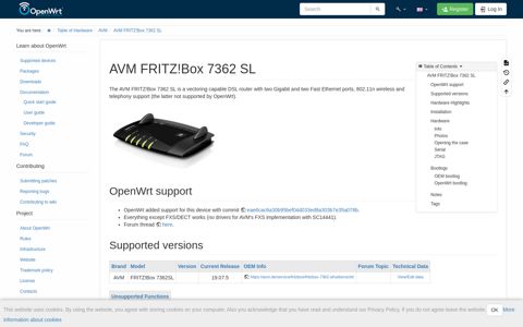 AVM FRITZ!Box 7362 SL - OpenWrt Project