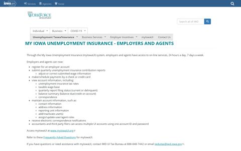 My Iowa Unemployment Insurance - Employers and Agents ...