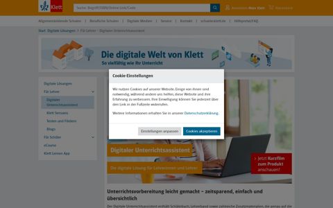 Digitaler Unterrichtsassistent - Ernst Klett Verlag