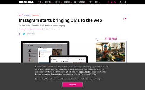 Instagram starts bringing DMs to the web - The Verge