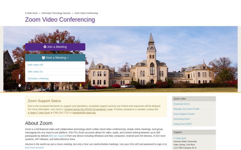 Zoom Video Conferencing | Kansas State University