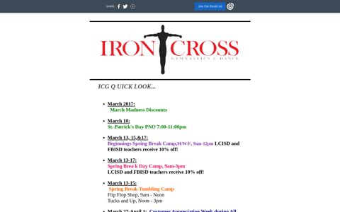 Iron Cross Need to Know Weekly Email! - Constant Contact