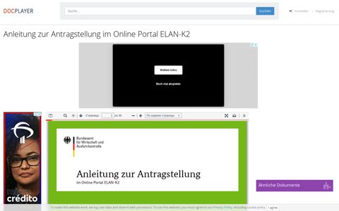 Anleitung zur Antragstellung im Online Portal ELAN-K2 - PDF ...
