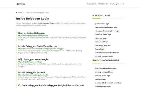 Inside Beleggen Login ❤️ One Click Access - iLoveLogin