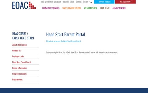 Head Start Parent Portal | EOAC Waco :: Head Start