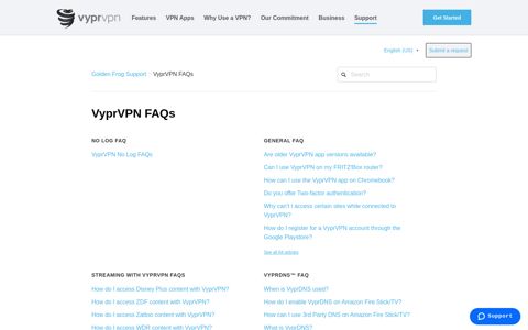 VyprVPN FAQs – Golden Frog Support