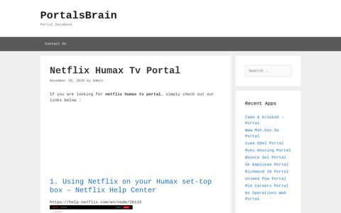 Netflix Humax Tv Portal - PortalsBrain - Portal Database