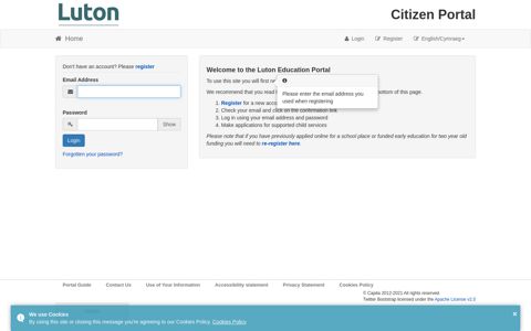 Citizen Portal - Logon - the Luton Education Portal