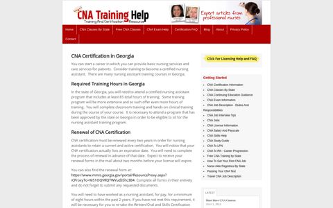 CNA Certification in Georgia | CNA Training Help