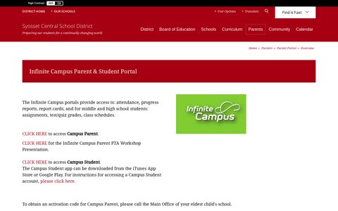 Parent Portal / Overview - Syosset Central School District