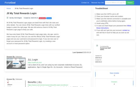 Jll My Total Rewards Login Page - Portal Login or Sign Up