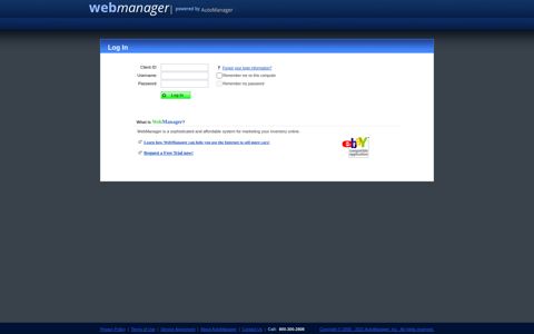 WebManager | Log In - AutoManager