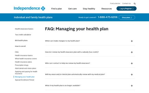 Managing your plan | FAQ | Independence Blue Cross (IBX)