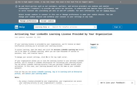 Activating Your LinkedIn Learning License Provided by Your ...