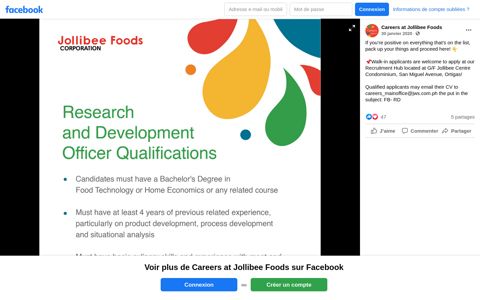 Careers at Jollibee Foods - Facebook