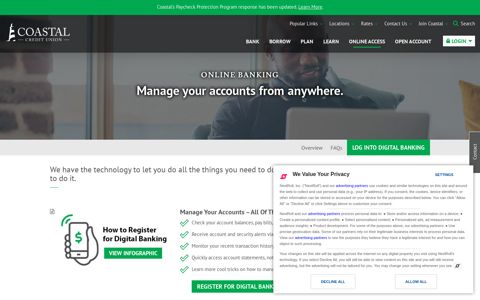Online Banking Services | NC Credit Union | Coastal Credit ...