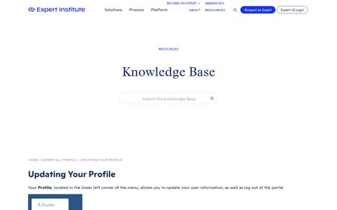 Updating Your Profile - Expert Institute