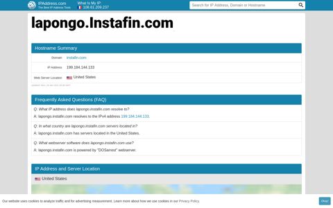 ▷ lapongo.Instafin.com : Instafin - Login - IPAddress.com