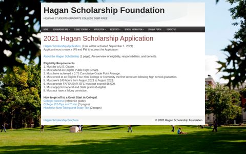 Application – Hagan Scholarship Foundation
