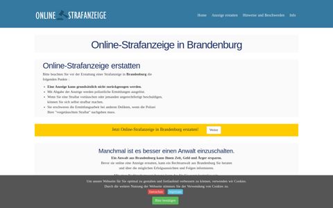 Brandenburg - Online Strafanzeige