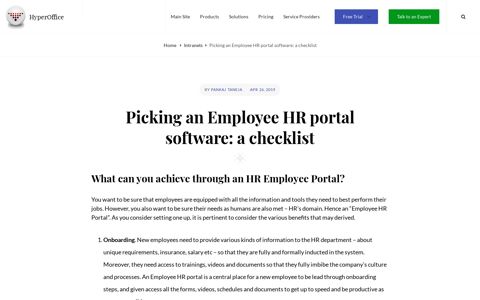 Picking an Employee HR portal software: a checklist -