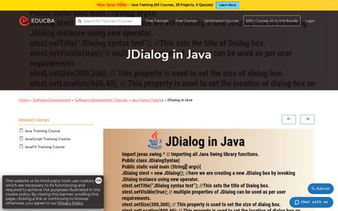 JDialog in Java | Uses and Syntax | Constructs & Example of ...
