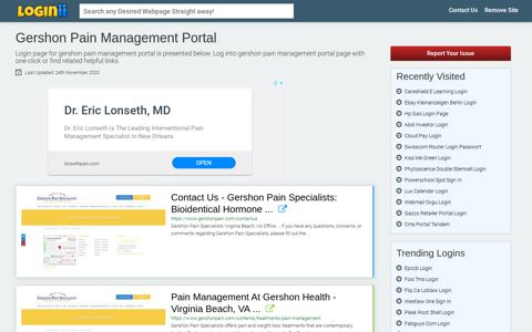 Gershon Pain Management Portal - Loginii.com