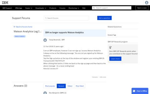 Watson Analytics Log In / Sign Up Problem - Forums - IBM ...