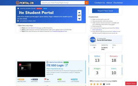 Ite Student Portal