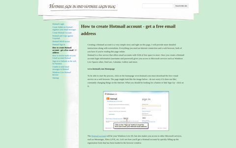 How to create Hotmail account - get a free email address ...