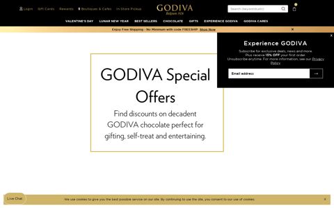 GODIVA 2020 Promo Codes & Coupons for Chocolate | GODIVA