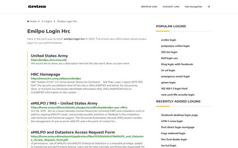 Emilpo Login Hrc ❤️ One Click Access - iLoveLogin
