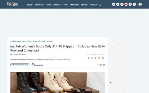 JustFab Women's Boots Only $14.95 Shipped | Promo Code ...