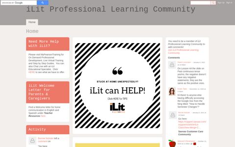 iLit Professional Learning Community: Home
