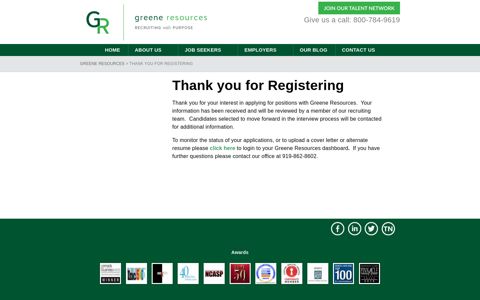 Thank you for Registering | Greene Resources