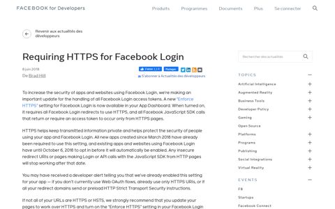 Requiring HTTPS for Facebook Login