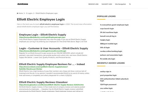 Elliott Electric Employee Login ❤️ One Click Access