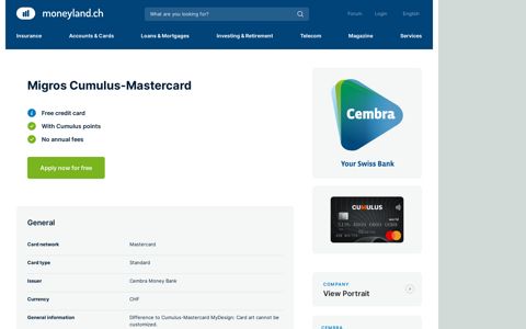 Migros Cumulus-Mastercard - moneyland.ch