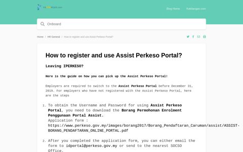 How to register and use Assist Perkeso Portal?