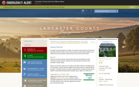 Library Services | Lancaster County, PA - Official Website