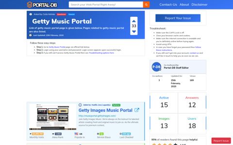 Getty Music Portal