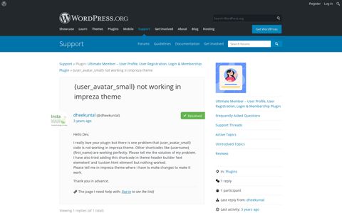{user_avatar_small} not working in impreza theme ...