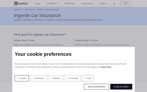 Ingenie car insurance | Uswitch - Uswitch.com