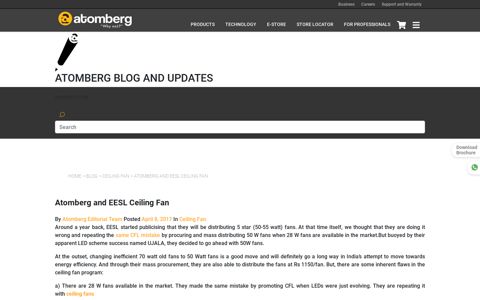 Atomberg and EESL Ceiling Fan