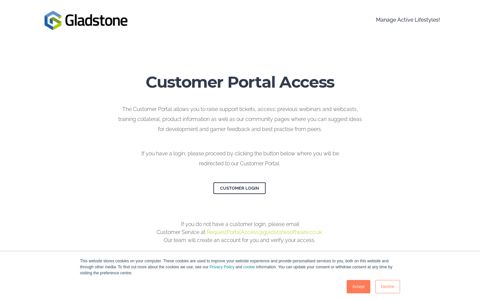 Request Customer Portal Access - Gladstone MRM