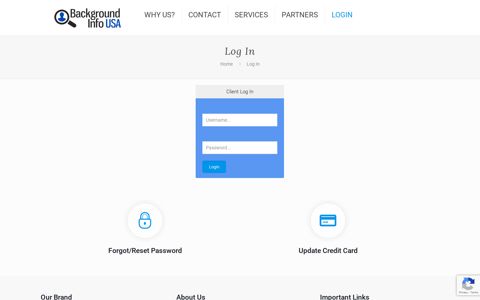 Log In – Background Info USA