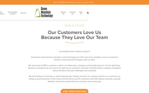 Our Culture - Green Mountain Technology