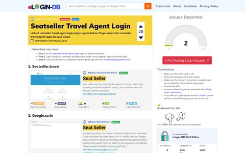 Seatseller Travel Agent Login - login login login login 0 Views