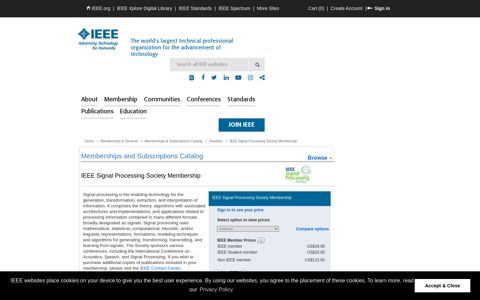 IEEE Signal Processing Society Membership